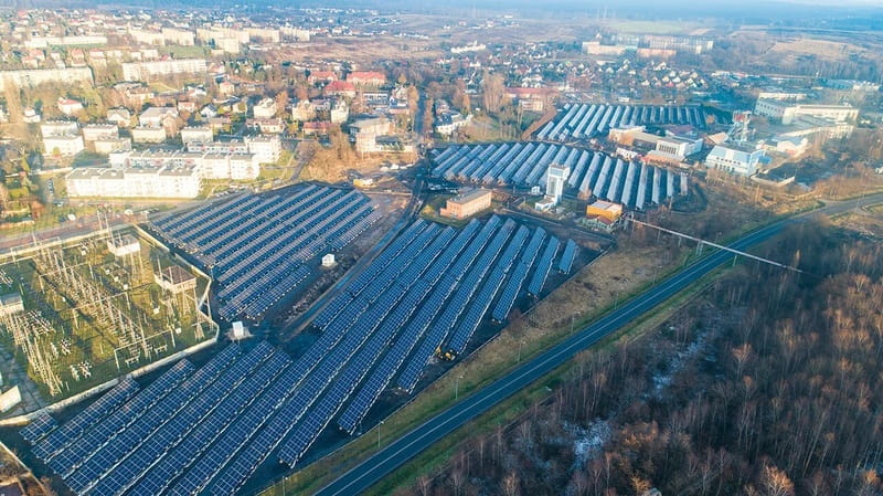 Zdjęcie farmy z lotu ptaka