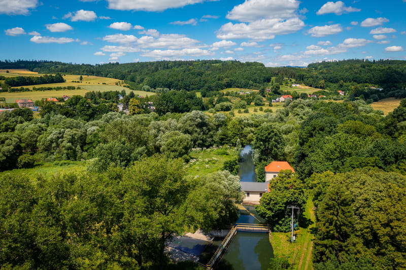 Okolica elektrowni wodnej