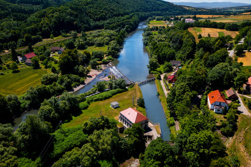 Okolica elektrowni z lotu ptaka