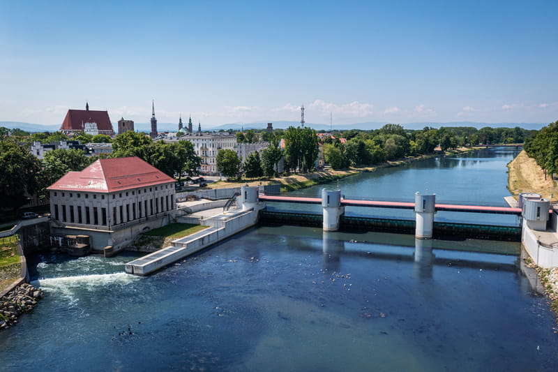 Elektrownia wodna z lotu ptaka