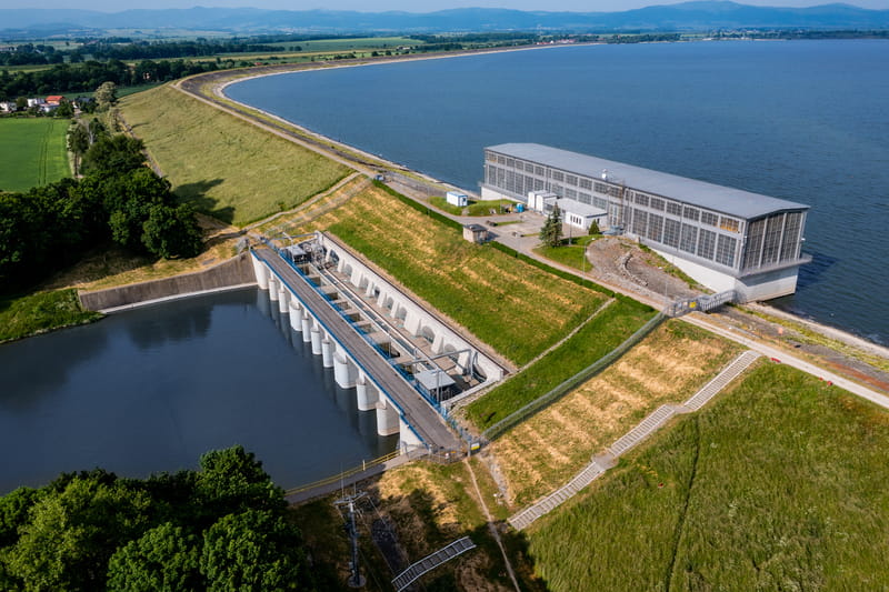 Elektrownia wodna z lotu ptaka