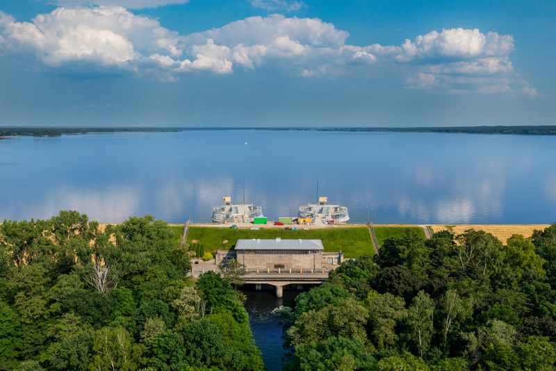 Elektrownia wodna z lotu ptaka